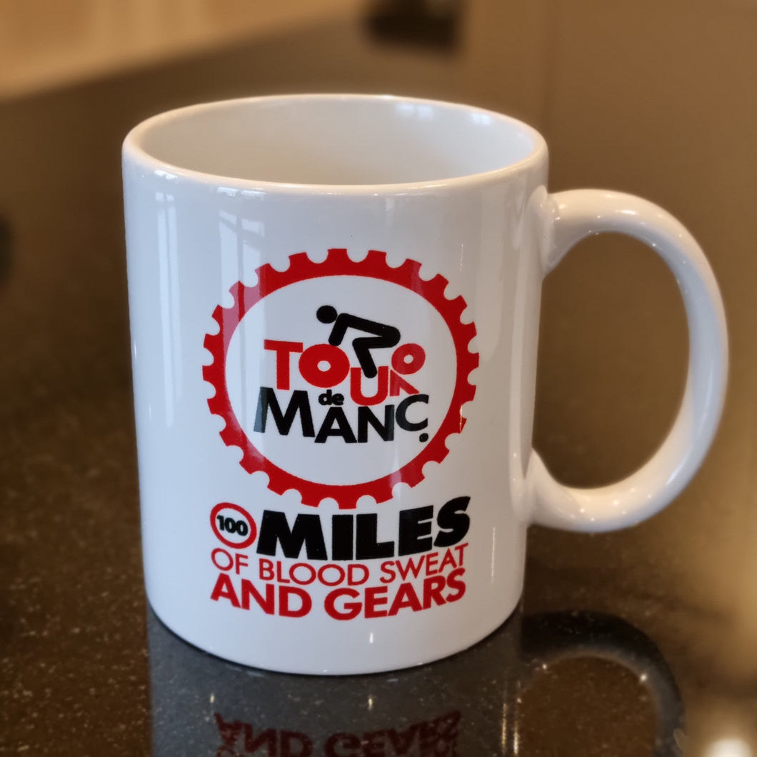 Tour de Manc 100 Miles of Blood Sweat and Gears Mug